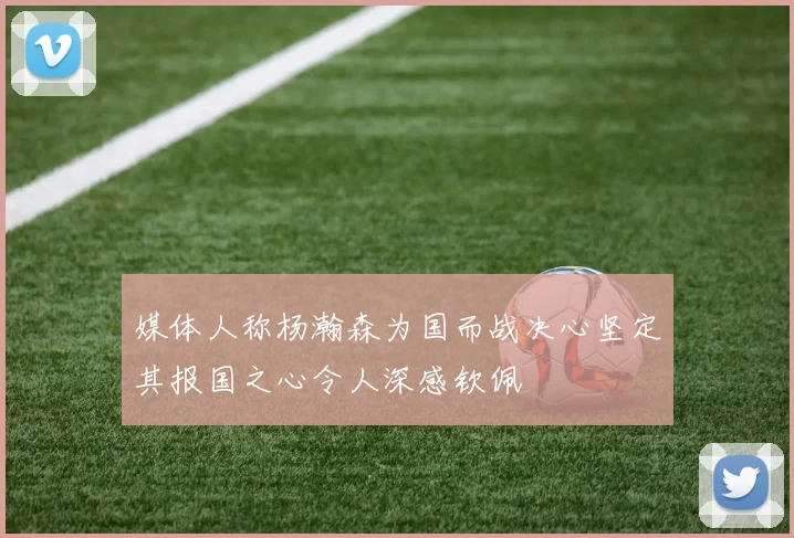 媒体人称杨瀚森为国而战决心坚定其报国之心令人深感钦佩